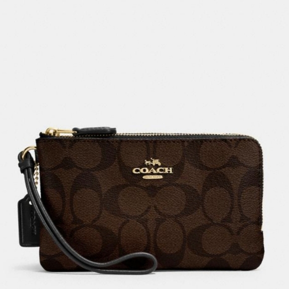 Coach Handbags - NEW Coach double corner zip wristlet